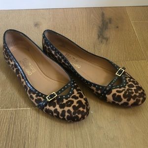Ferragamo leopard flats, women’s size 6